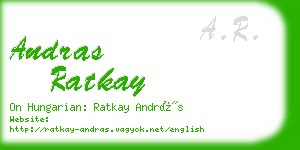 andras ratkay business card